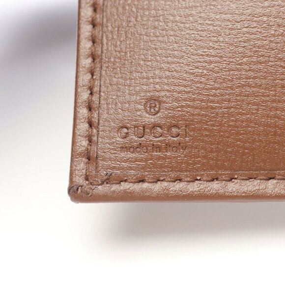 Gucci Horsebit GG Supreme Tri fold Wallet Leather Beige Brown - Picture 5 of 5
